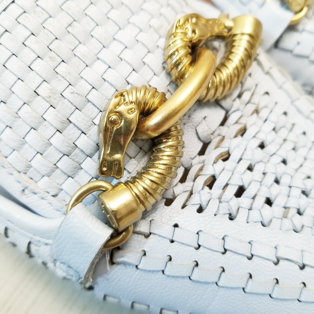 {6M} Tory Burch Jessa Woven Backless Loafer Icy Blue - Picture 6 of 15